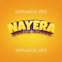 nayera in Orange Toon style - 3D name wallpaper