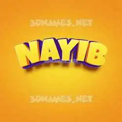 nayib in Orange Toon style - 3D name wallpaper