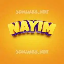 nayim in Orange Toon style - 3D name wallpaper