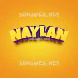 naylan in Orange Toon style - 3D name wallpaper