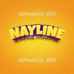 nayline in Orange Toon style - 3D name wallpaper
