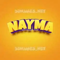 nayma in Orange Toon style - 3D name wallpaper