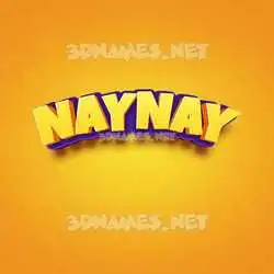 naynay in Orange Toon style - 3D name wallpaper