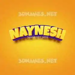 naynesh in Orange Toon style - 3D name wallpaper