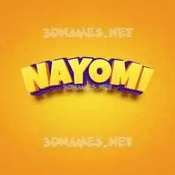 nayomi in Orange Toon style - 3D name wallpaper