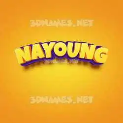nayoung in Orange Toon style - 3D name wallpaper