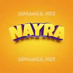 nayra in Orange Toon style - 3D name wallpaper