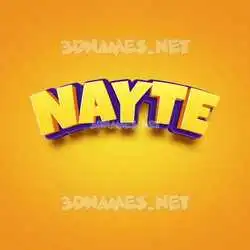 nayte in Orange Toon style - 3D name wallpaper