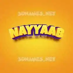 nayyaab in Orange Toon style - 3D name wallpaper