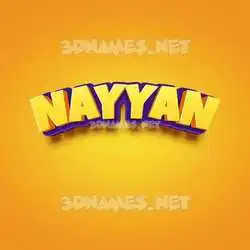 nayyan in Orange Toon style - 3D name wallpaper