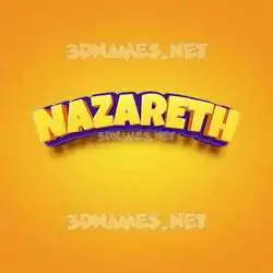 nazareth in Orange Toon style - 3D name wallpaper