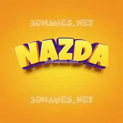 nazda in Orange Toon style - 3D name wallpaper
