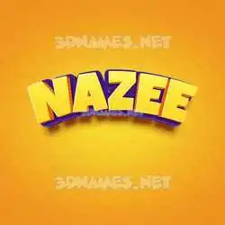 nazee in Orange Toon style - 3D name wallpaper