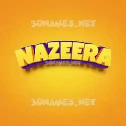 nazeera in Orange Toon style - 3D name wallpaper