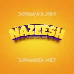 nazeesh in Orange Toon style - 3D name wallpaper