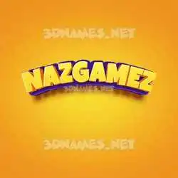nazgamez in Orange Toon style - 3D name wallpaper