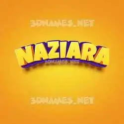 naziara in Orange Toon style - 3D name wallpaper