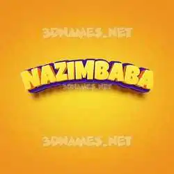 nazimbaba in Orange Toon style - 3D name wallpaper