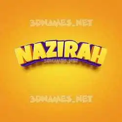 nazirah in Orange Toon style - 3D name wallpaper