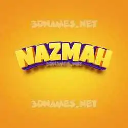 nazmah in Orange Toon style - 3D name wallpaper