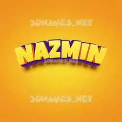 nazmin in Orange Toon style - 3D name wallpaper