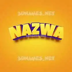 nazwa in Orange Toon style - 3D name wallpaper