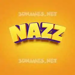 nazz in Orange Toon style - 3D name wallpaper