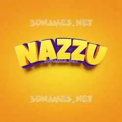 nazzu in Orange Toon style - 3D name wallpaper