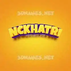 nckhatri in Orange Toon style - 3D name wallpaper