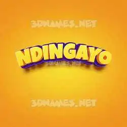 ndingayo in Orange Toon style - 3D name wallpaper