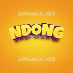 ndong in Orange Toon style - 3D name wallpaper