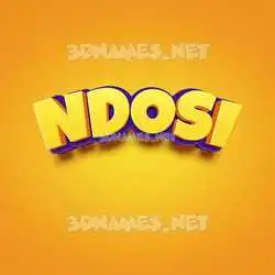 ndosi in Orange Toon style - 3D name wallpaper