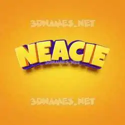 neacie in Orange Toon style - 3D name wallpaper