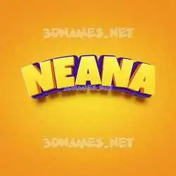 neana in Orange Toon style - 3D name wallpaper
