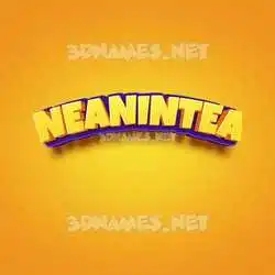 neanintea in Orange Toon style - 3D name wallpaper