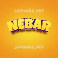 nebar in Orange Toon style - 3D name wallpaper