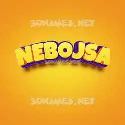 nebojsa in Orange Toon style - 3D name wallpaper