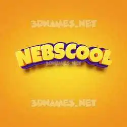 nebscool in Orange Toon style - 3D name wallpaper