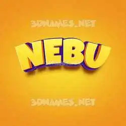 nebu in Orange Toon style - 3D name wallpaper