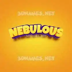 nebulous in Orange Toon style - 3D name wallpaper