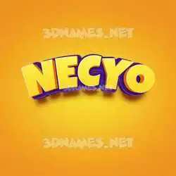 necyo in Orange Toon style - 3D name wallpaper