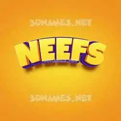 neefs in Orange Toon style - 3D name wallpaper