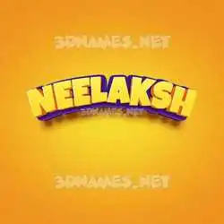neelaksh in Orange Toon style - 3D name wallpaper