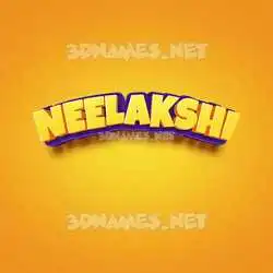 neelakshi in Orange Toon style - 3D name wallpaper