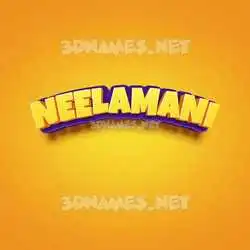 neelamani in Orange Toon style - 3D name wallpaper