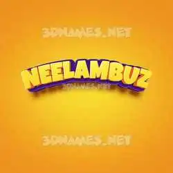 neelambuz in Orange Toon style - 3D name wallpaper