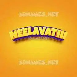 neelavathi in Orange Toon style - 3D name wallpaper