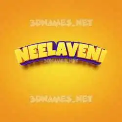 neelaveni in Orange Toon style - 3D name wallpaper