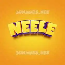 neele in Orange Toon style - 3D name wallpaper