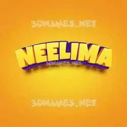 neelima in Orange Toon style - 3D name wallpaper
